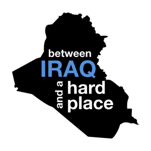 between Iraq and a hard place logo